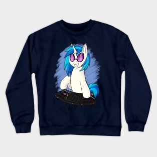 Music is my Religion (Vinyl Scratch, Without Text) Crewneck Sweatshirt